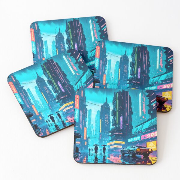 Item preview, Cyberpunk Rainy Cityscape designed and sold by Ink Art Design.
