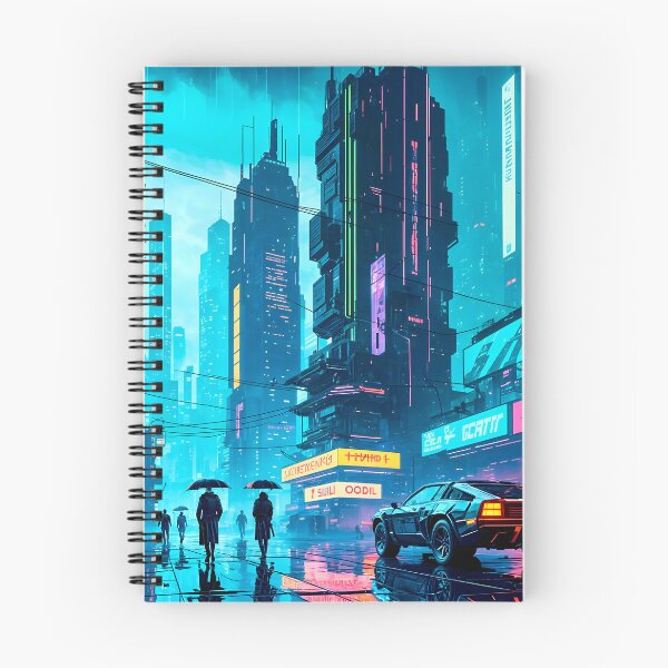 Item preview, Cyberpunk Rainy Cityscape designed and sold by Ink Art Design.