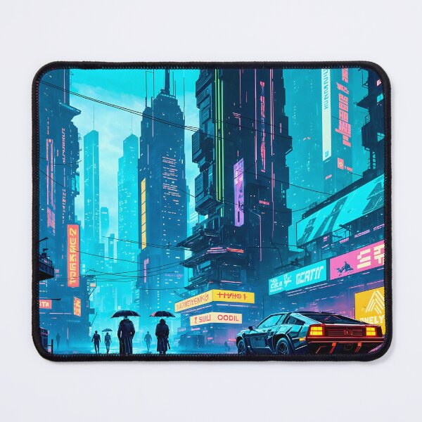 Item preview, Cyberpunk Rainy Cityscape designed and sold by Ink Art Design.