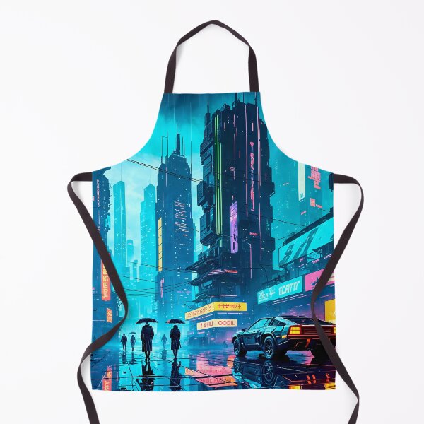Item preview, Cyberpunk Rainy Cityscape designed and sold by Ink Art Design.