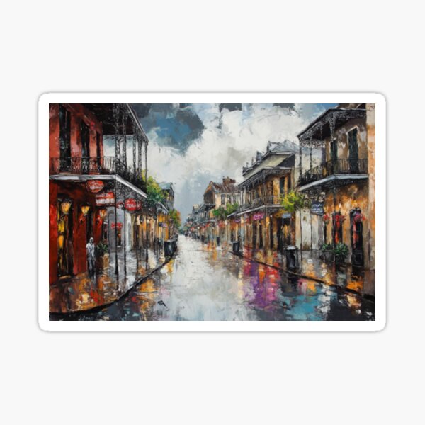 Item preview, Bourbon Street. New Orleans, Painting, Art, AI Art, Artwork, Wall Art, Louisiana, French Quarter, New Orleans Art, NOLA, Art Print, Art designed and sold by GSizzle1.