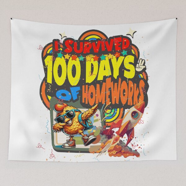 Item preview, I survived 100 Days Of Homeworks : Chicken designed and sold by Eksama Design.
