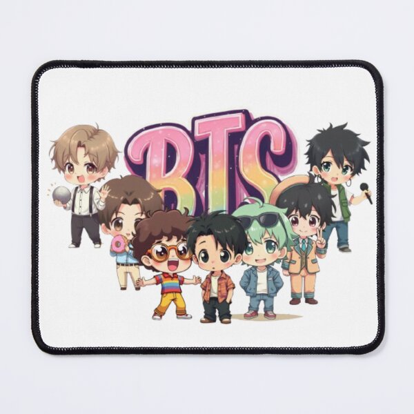 Item preview, BTS Dynamite Era Chibi Members – Retro Kpop Group designed and sold by LumiAnCreations.