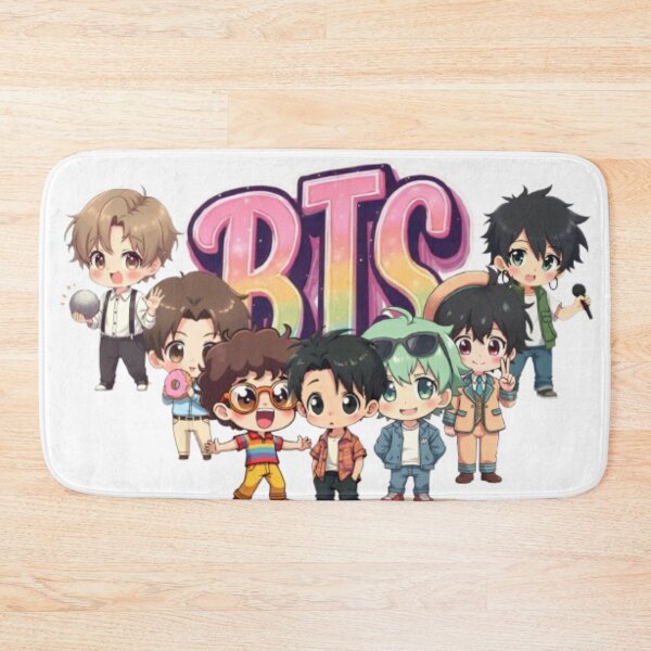 Item preview, BTS Dynamite Era Chibi Members – Retro Kpop Group designed and sold by LumiAnCreations.