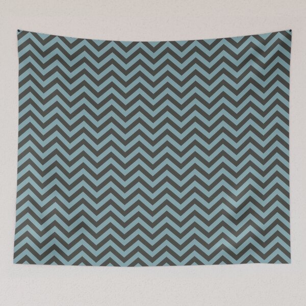 Item preview, Bleu Ardoise Chic – Slate Blue Chevron with Parisian Sophistication designed and sold by The Cozy Stripe | Modern Textile Stories.