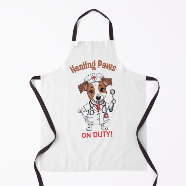 Item preview, Unique Funny Jack Russell Dog Owner - Nurse Cartoon Gift – Whimsical Pet-Themed Artwork – Pet and Owner Humor Cartoons designed and sold by KoraTalks.