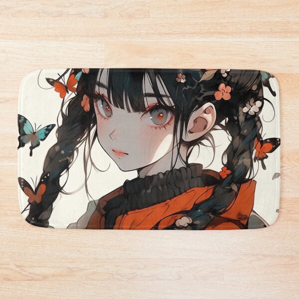 Item preview, Soft Orange Nature Anime Girl designed and sold by bubblegoth.