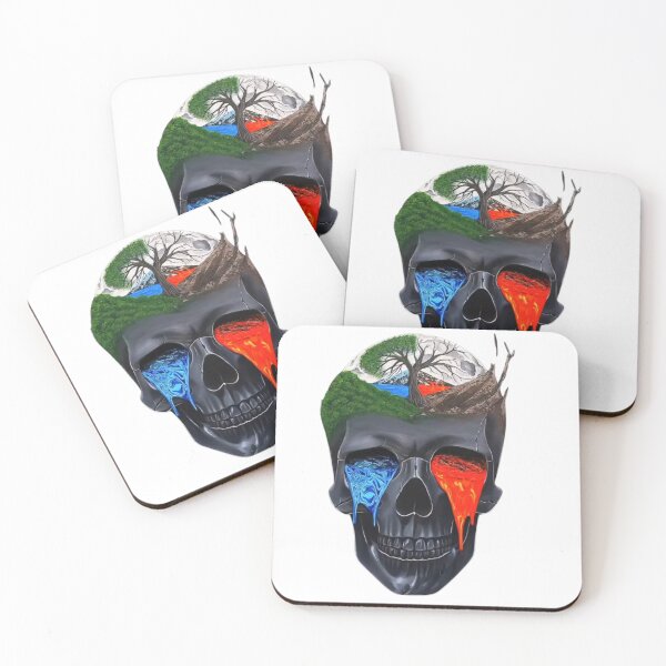 Item preview, Planet Skull – Earth Melting with Lava & Water | Environmental Warning Art designed and sold by MOTAS FASHION .