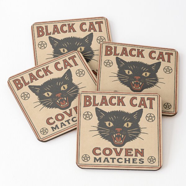 Item preview, Black Cat Coven Vintage advert designed and sold by Shoot-The-Moon.