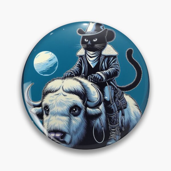 Item preview, Musk ox and cowboy black cat at space  designed and sold by Dogandesighn.