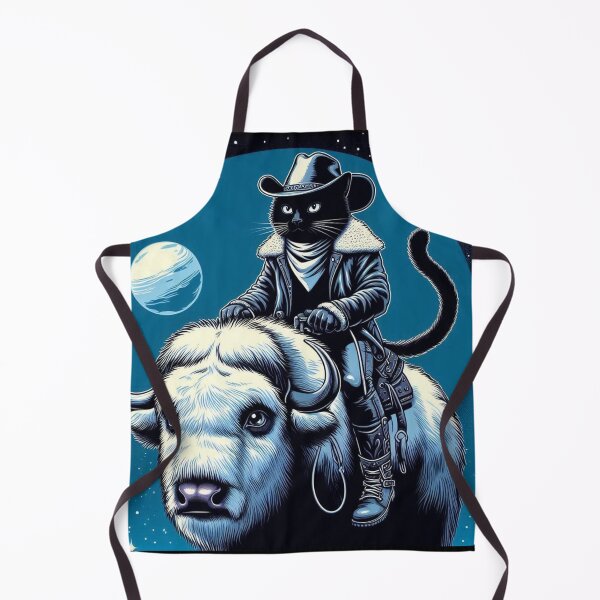 Item preview, Musk ox and cowboy black cat at space  designed and sold by Dogandesighn.