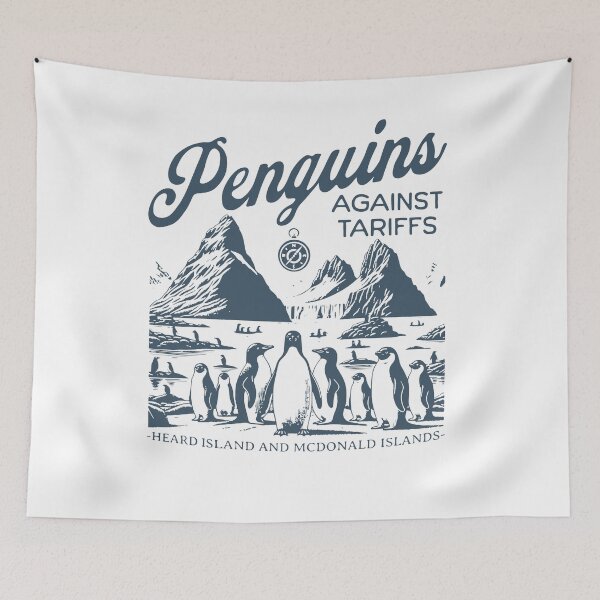 Item preview, Penguins Against Tariffs Funny Trump Tariffs Resist Anti Trump designed and sold by Filek-mable.