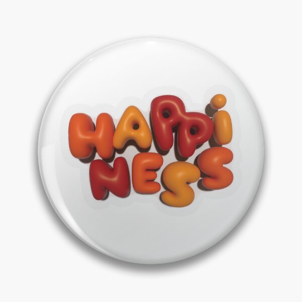 Item preview, 3D Happiness typography sticker designed and sold by lusillus.