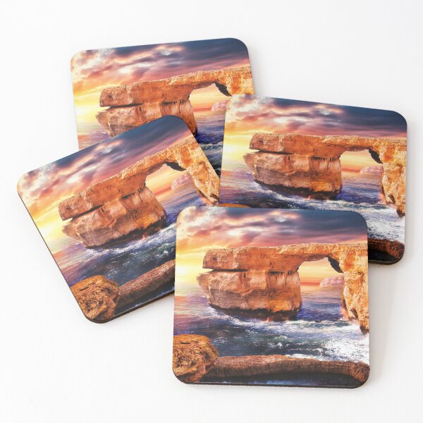 Item preview, Dwejra Window in Gozo at Sunset Landscape designed and sold by TheArtistOf2022.