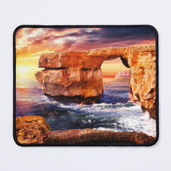 Item preview, Dwejra Window in Gozo at Sunset Landscape designed and sold by TheArtistOf2022.