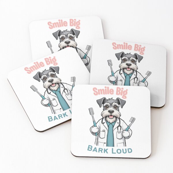 Item preview, Funny Schnauzer Dog Dentist Cartoon Design – Cute Pet and Owner Artwork – Dentist Gift – Humorous Pet Parent Gifts designed and sold by KoraTalks.