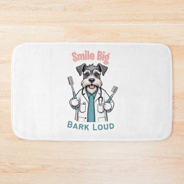 Item preview, Funny Schnauzer Dog Dentist Cartoon Design – Cute Pet and Owner Artwork – Dentist Gift – Humorous Pet Parent Gifts designed and sold by KoraTalks.