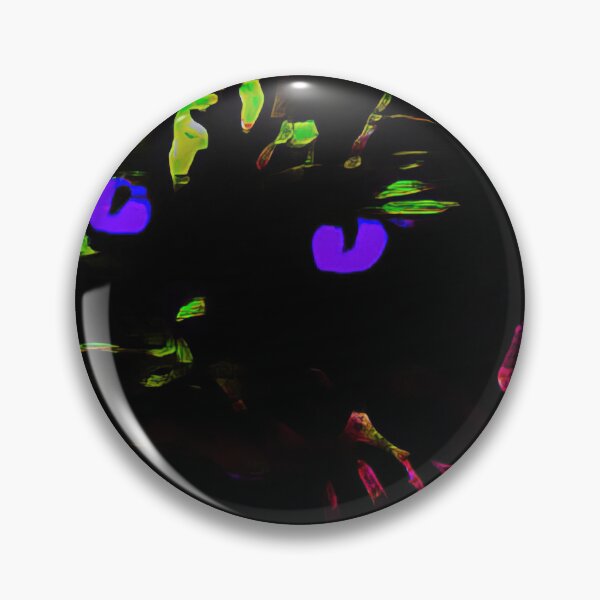 Item preview, Neon Black Cat with Glowing Eyes – Psychedelic Art designed and sold by CASturgill.