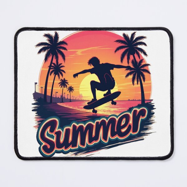 Artikelvorschau, Retro-Skateboard-Paradies – Palmen & Sonnenuntergangs-Style entworfen und verkauft von Madustoks.