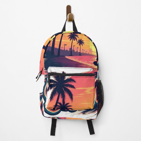 Item preview, Retro Skateboarding Paradise – Palm Trees & Sunset Style designed and sold by Madustoks.