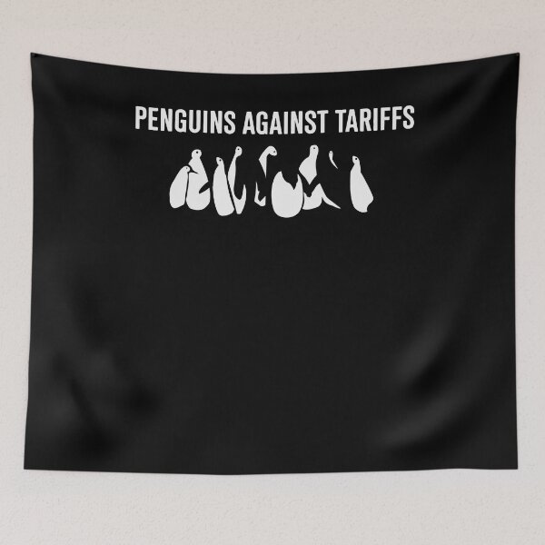 Item preview, Penguins Against Tariffs Resist Anti Trump Retro designed and sold by Filek-mable.