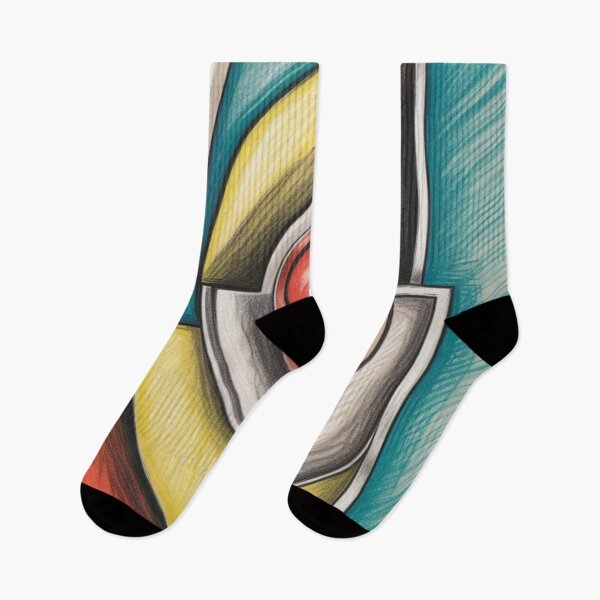 Item preview, Retro Art Deco Sketch with Bold Primary Colors and Geometric Shapes designed and sold by Harmonic_Layers.