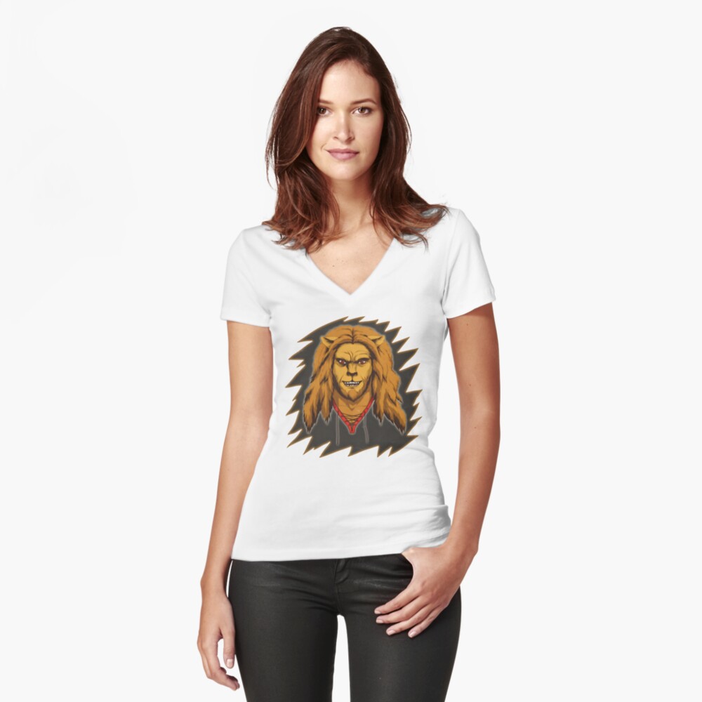 Item preview, Fitted V-Neck T-Shirt designed and sold by PotatoGear.