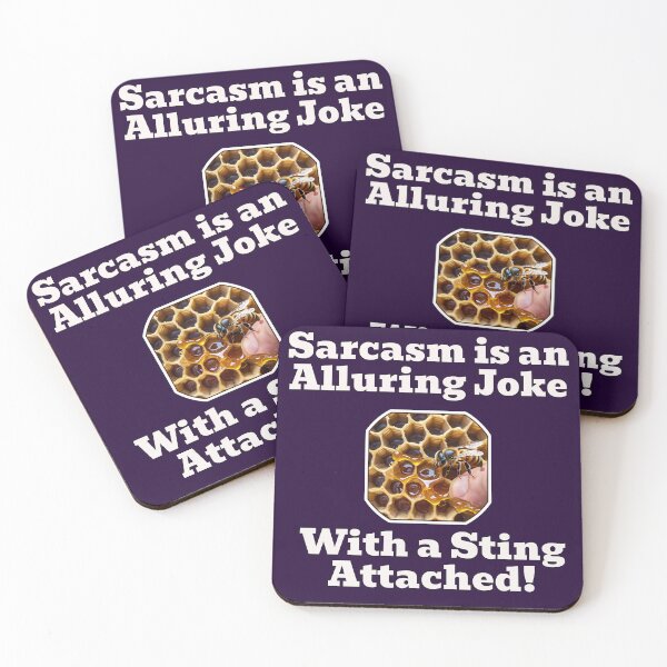 Item preview, Thoughtful meme with a Quote - Sarcasm is an alluring joke, with a sting attached. designed and sold by PunArtistry.