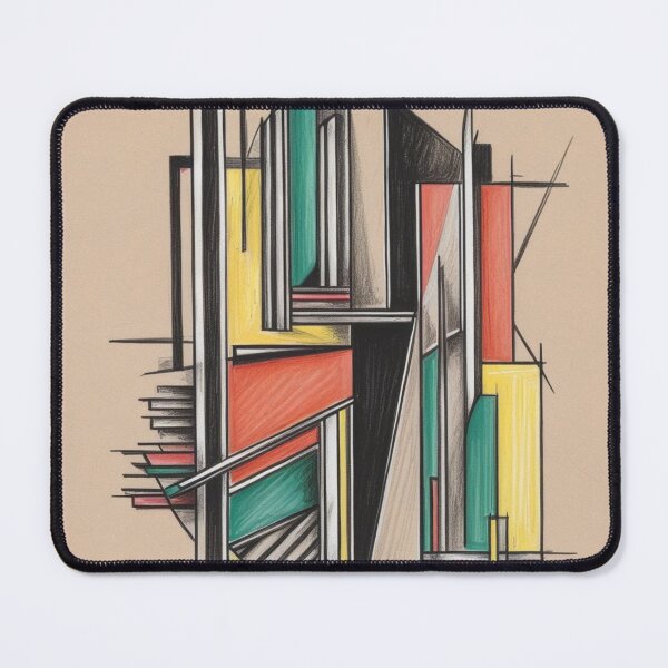 Item preview, Architectural Art Deco Sketch with Vintage Geometric Lines designed and sold by Harmonic_Layers.