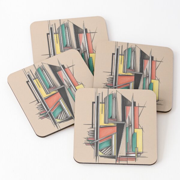 Item preview, Architectural Art Deco Sketch with Vintage Geometric Lines designed and sold by Harmonic_Layers.