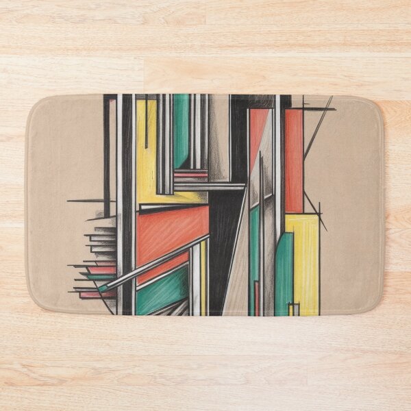 Item preview, Architectural Art Deco Sketch with Vintage Geometric Lines designed and sold by Harmonic_Layers.