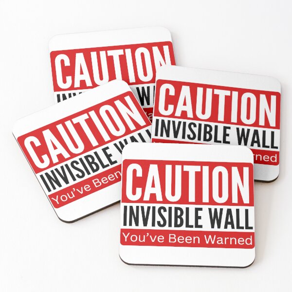 Item preview, Caution: Invisible Wall, You've Been Warned designed and sold by The Queer Designer.