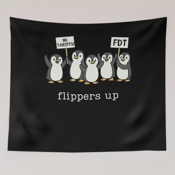 Item preview, Penguins Against Tariffs Resist Anti Trump designed and sold by Filek-mable.
