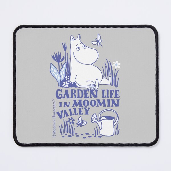 Item preview, Moomin Garden Life Nature Scene Blue Print designed and sold by MoominStore.