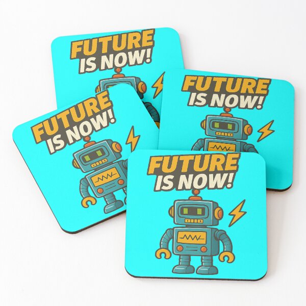 Item preview, Cartoon Robot – “Future Is Now” Tech-Inspired Cute Bot Design designed and sold by BestDetailer.