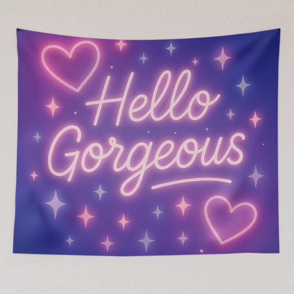Item preview, Hello Gorgeous – Neon Glow Retro Aesthetic designed and sold by Luxe & Lovely Finds.