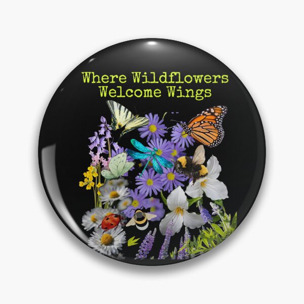 Item preview, Where Wildflowers Welcome Wings Colorful Pollinator Design designed and sold by EarthArtDesigns.