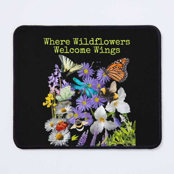 Item preview, Where Wildflowers Welcome Wings Colorful Pollinator Design designed and sold by EarthArtDesigns.