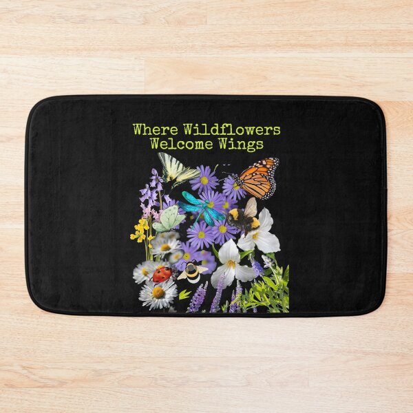 Item preview, Where Wildflowers Welcome Wings Colorful Pollinator Design designed and sold by EarthArtDesigns.