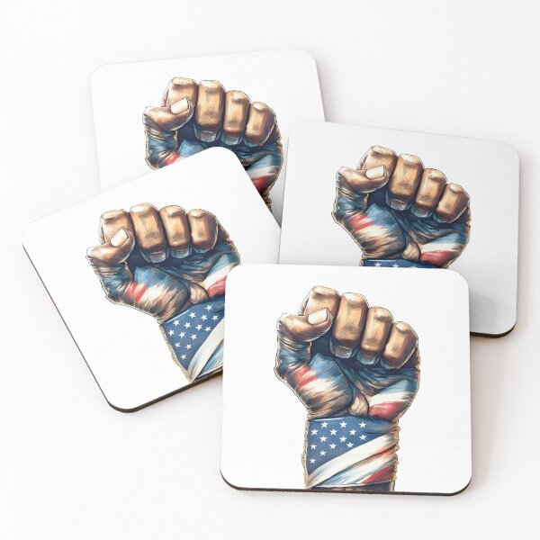 Item preview, USA Revolution Fist - Patriotic Protest Art designed and sold by BeCoolOriginal.