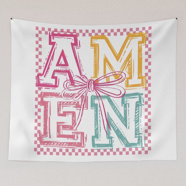 Item preview, Colourful "AMEN" Typography designed and sold by StyleTee11.