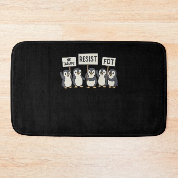 Item preview, Penguins Against Tariffs Resist FDT Anti Trump Funny designed and sold by Filek-mable.