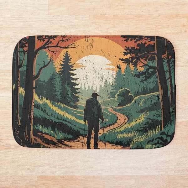 Item preview, Hiking Mountain Close to Nature Retro Sunset Vintage Distressed Style designed and sold by CreativeKami.