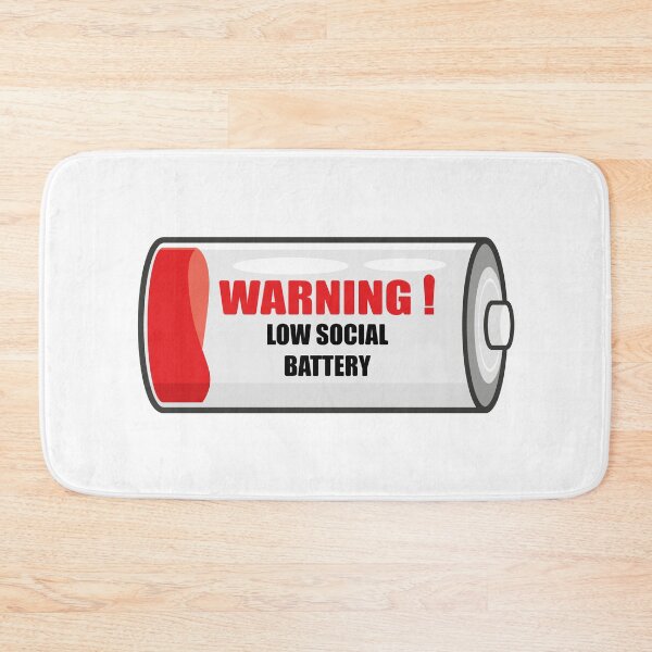 Item preview, Warning low social battery designed and sold by Art-of-Rory.