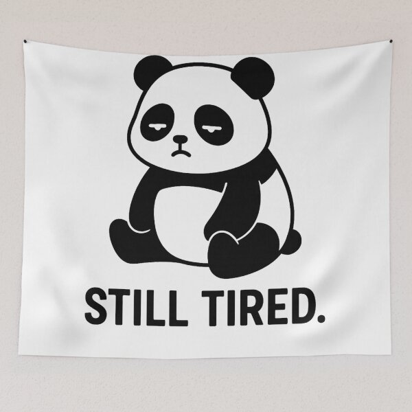 Item preview, Still Tired Panda – Cute Sleepy Aesthetic Design designed and sold by IsabellShop.