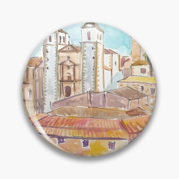 Item preview, Historic Cáceres Old Town View in Extremadura Light designed and sold by artshop77.