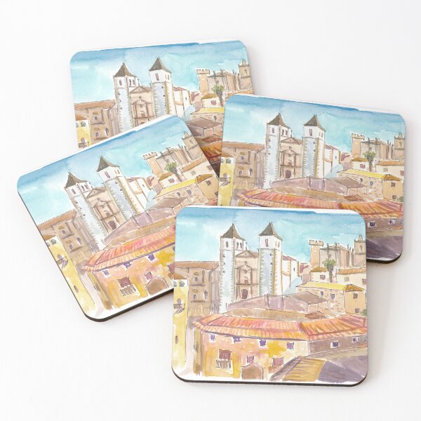 Item preview, Historic Cáceres Old Town View in Extremadura Light designed and sold by artshop77.
