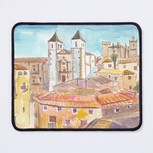 Item preview, Historic Cáceres Old Town View in Extremadura Light designed and sold by artshop77.
