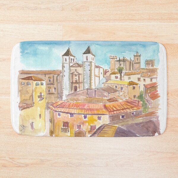 Item preview, Historic Cáceres Old Town View in Extremadura Light designed and sold by artshop77.