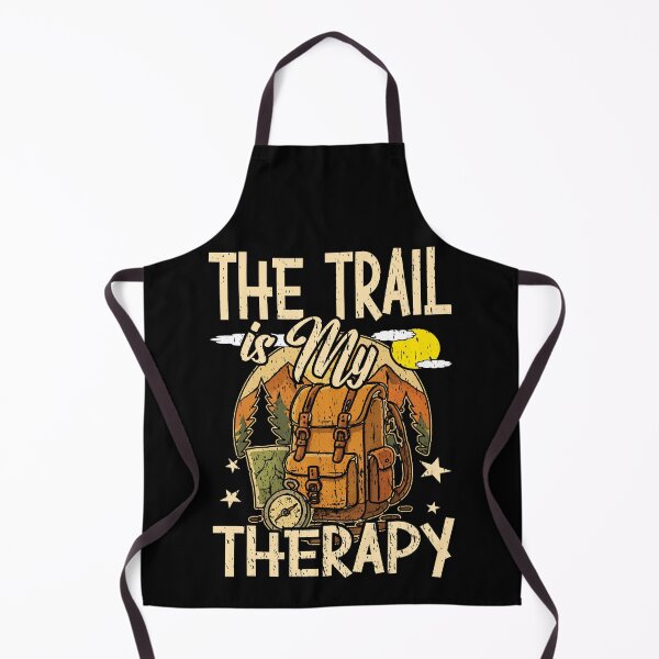 Item preview, THE TRAIL IS MY THERAPY hiking camping fanatic and forest trail lover hiker camper  designed and sold by Jt41.